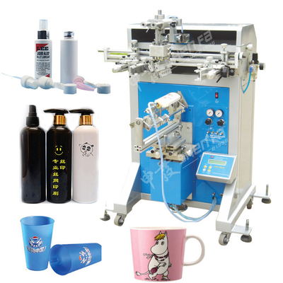 1 impresora plástica semi automática de la pantalla de seda de la botella de la taza de café de la película de Auto Syringe Pet de la impresora de la pantalla del color
