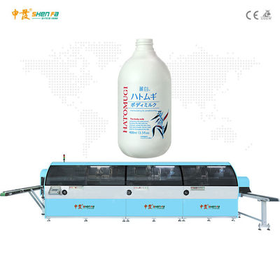 Botella de champú máquina de impresión de pantalla automática 3 colores